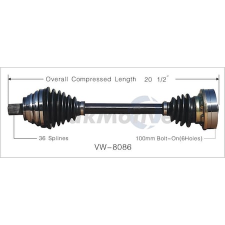 Surtrack Axle Cv Axle Shaft, Vw-8086 VW-8086